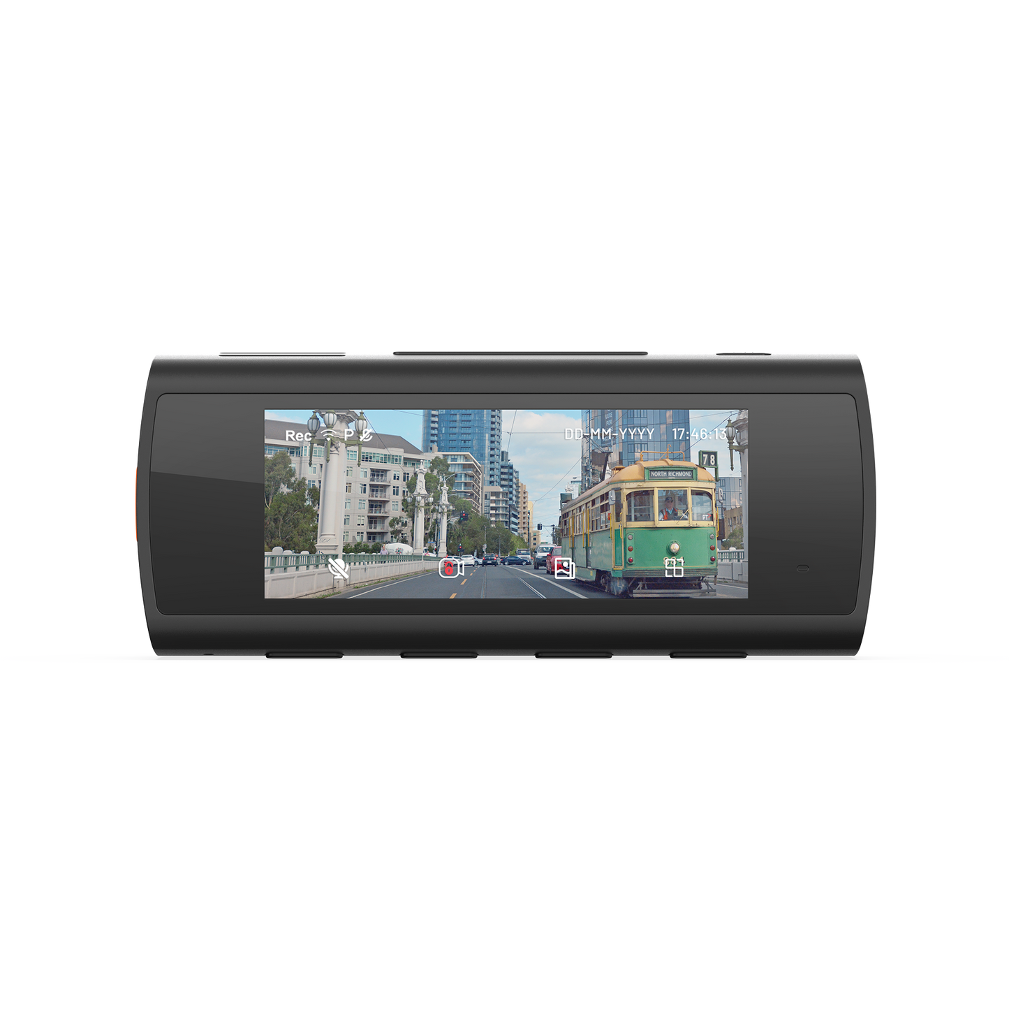 HM-DVR22 4K UHD Front Dash Camera and 1080p Rear Camera With 3.2” IPS Screen, Built-in GPS, and Wi-Fi