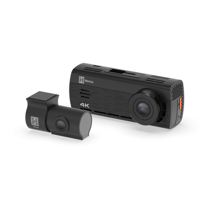 HM-DVR22 4K UHD Front Dash Camera and 1080p Rear Camera With 3.2” IPS Screen, Built-in GPS, and Wi-Fi